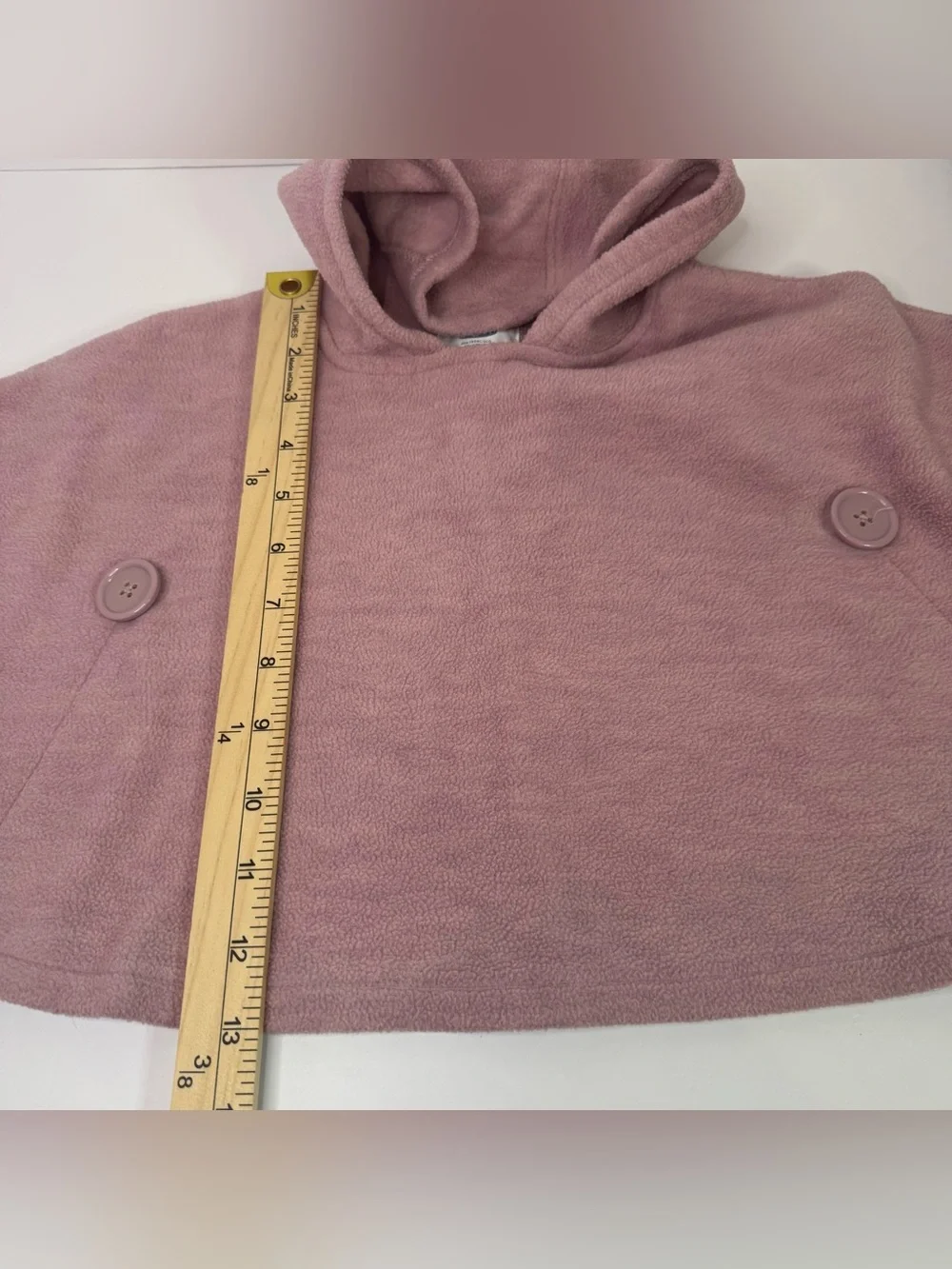 Toddler Girls' Plum Pink Micro Fleece Old Navy Hooded Poncho Cape Jacket 18-24mo